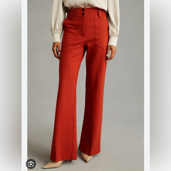 Maeve Pants - NWOT The Naomi Ponte Wide-Leg Flare Pants Maeve in Orange Size 10 Sold Out Color